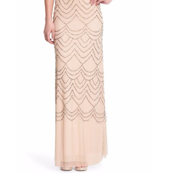 Adrianna Papell Women's Blouson Beaded Gown - Picture 3 of 11